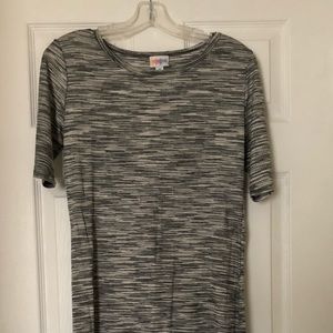 EUC LLR / LuLaRoe Julia Heathered Gray